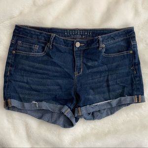Aeropostale Cuffed Jean Shorts